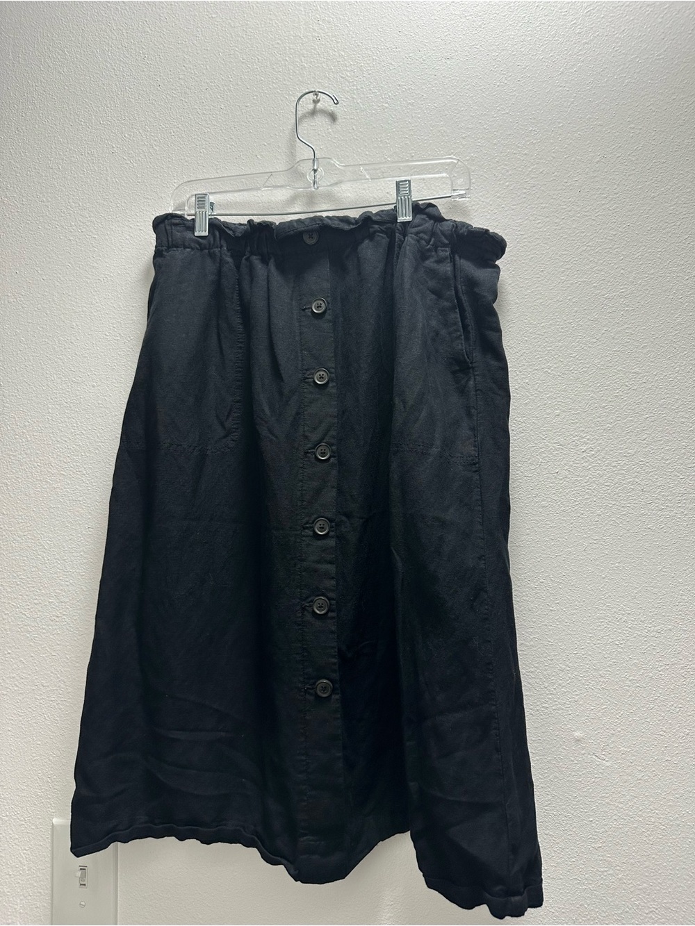 Madewell button down black skirt